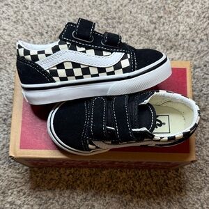 Vans Toddler Black and White Checkerboard Kids Shoes